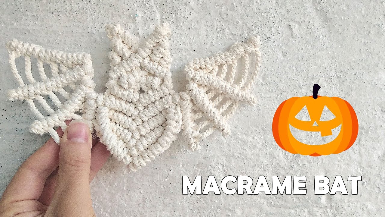 Макраме на Хэллоуин | Макраме летучая мышь