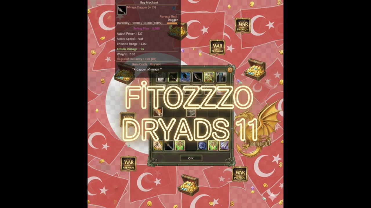 GELENEKSEL DRYADS PAZARLARI ( 11 ) GB (200₺) BEĞENİ LAZIM AĞALARIM #knightonline #dryads @FITOZZZO