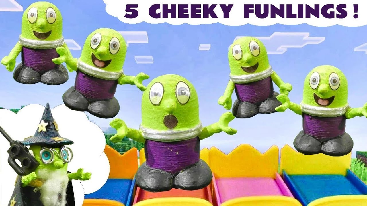 5 Little Monkeys Jumping on the Bed Story with Wizard Funling