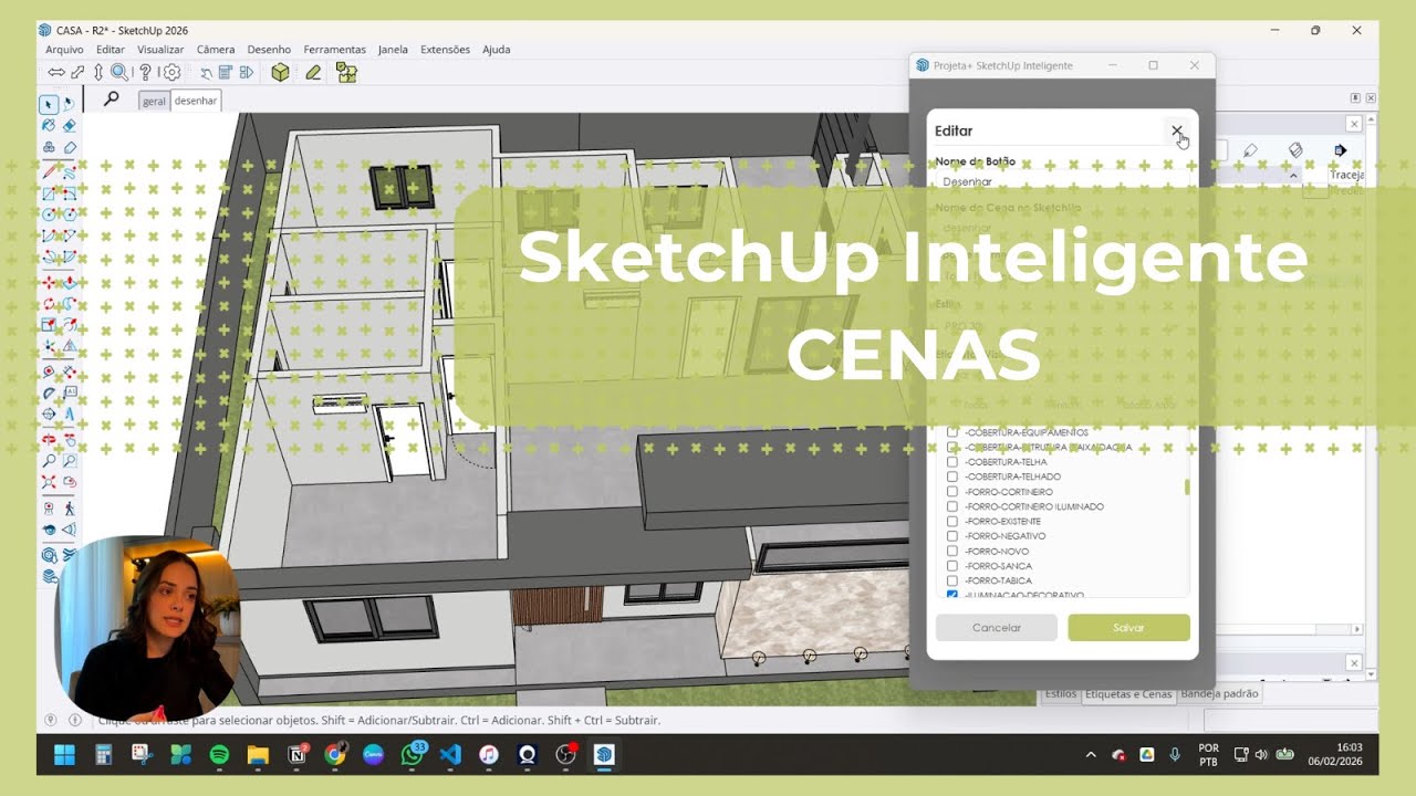 PLUGIN SKETCHUP INTELIGENTE PARA SKETCHUP - CENAS: ENTENDENDO COM O FUNCIONA TODO O PROCESSO