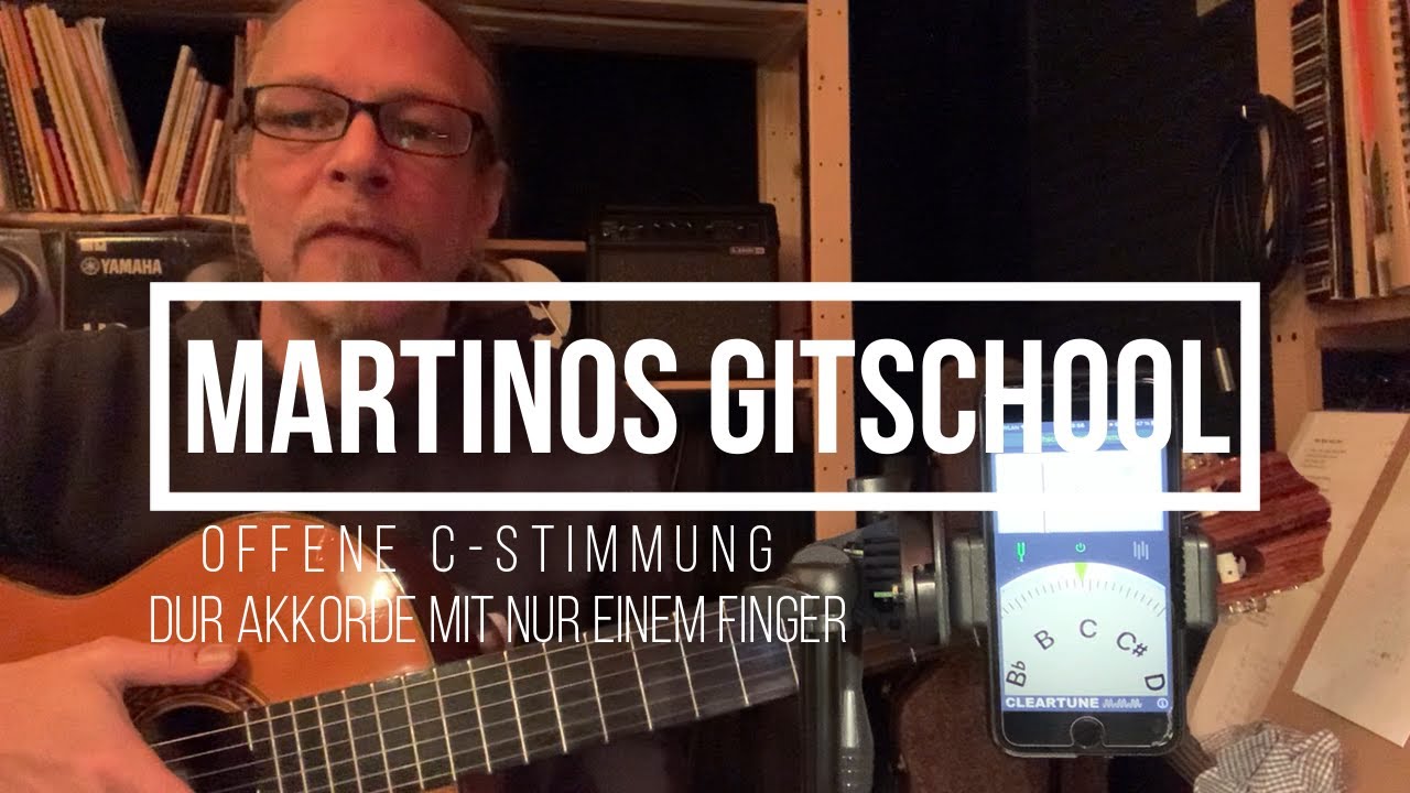 Offene C Stimmung - Ein Finger für alle Dur-Akkorde; JelGi