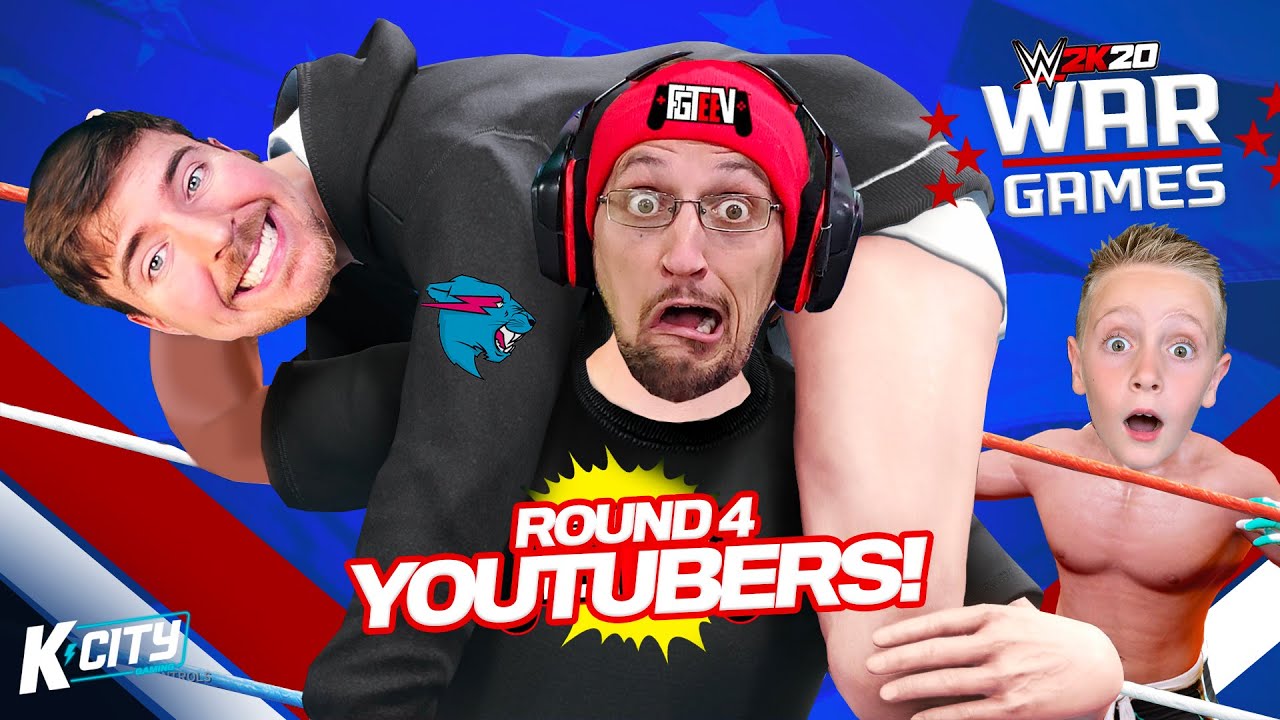 WWE 2k20 WarGames Round 4! (Mr Beast, FGTEEV Duddy!) K-CITY GAMING