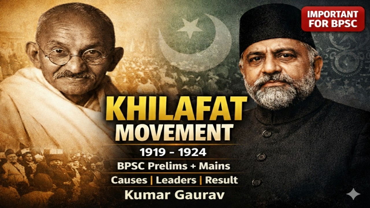 Khilafat Movement for BPSC | Modern History by Kumar Gaurav | BPSC  Prelims & Mains