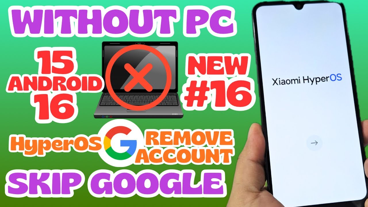 НОВЫЙ МЕТОД БЕЗ ПК 2026: Обход учетной записи Google Xiaomi HyperOS FRP Bypass ANDROID 16 - 15 - 14