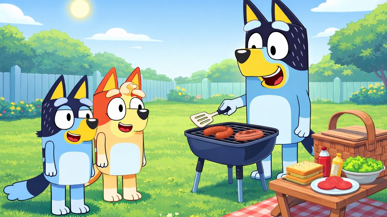 Backyard Picnic BBQ Goes HILARIOUSLY Wrong! 🍔🔥 Family Cooking Fun Outside | Bluey Funny Animation