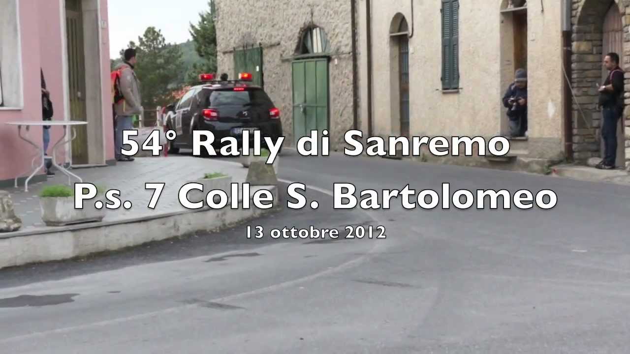 54°RALLY DI SANREMO  P.S. 7 colle san bartolomeo
