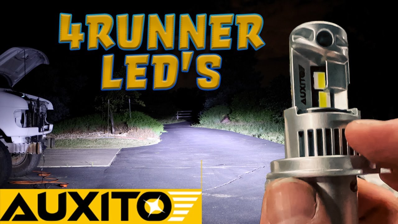 3rd Gen Toyota 4Runner LED Headlight Bulb Test and Install | Auxito B7 and Q16 LED H4 Bulbs