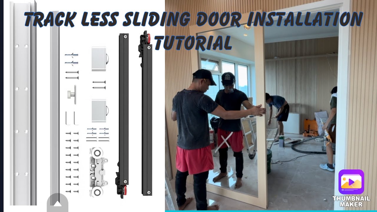 GHOST DOOR / Track less Sliding door Installation tutorial / invisible sliding door / barn door 