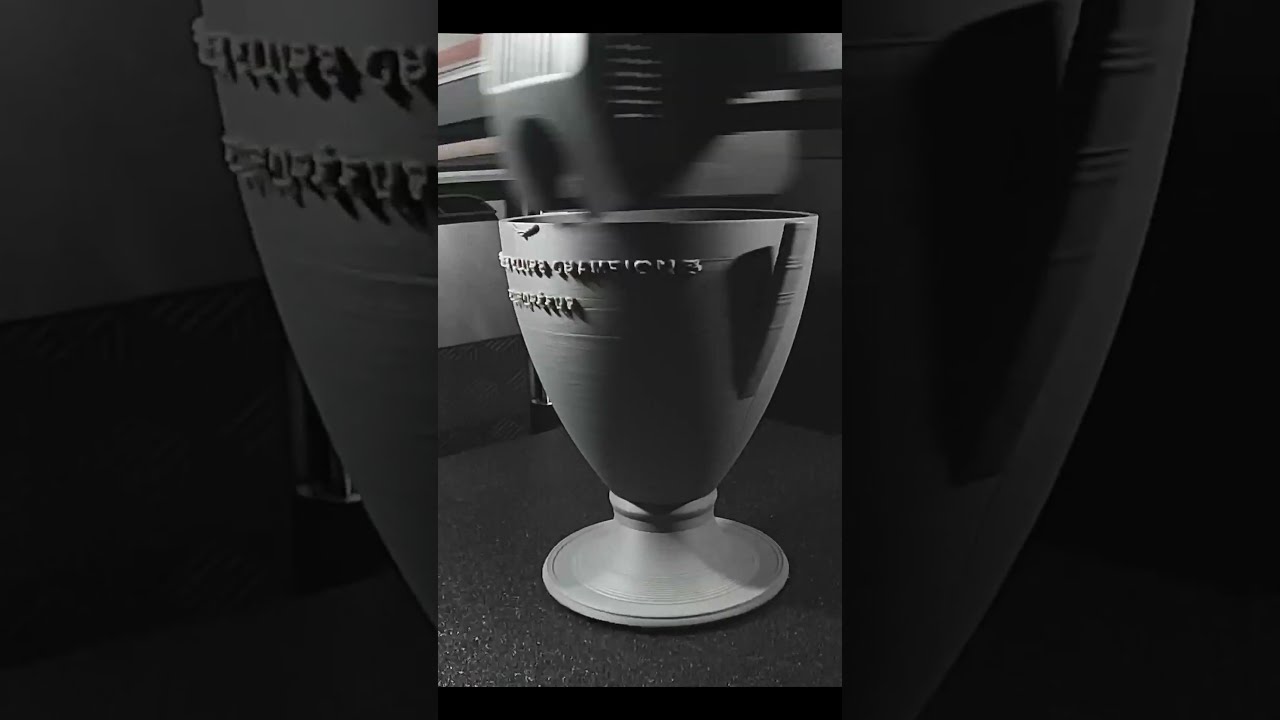 3D printing the UEFA Champions League Trophy! #uefa #3dprinting #creality