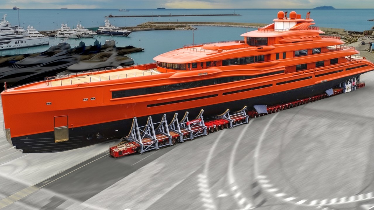 Super-Speed Catamaran MegaYacht Assembly line - Fastest Trimaran Sailing SuperYacht Factory Shipyard