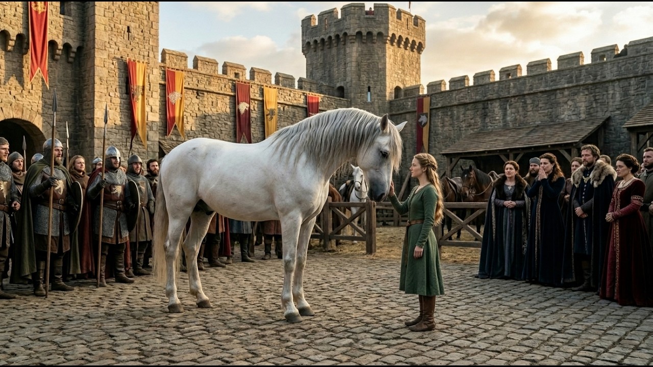 The Wild White Stallion Threw Every Rider — But Lowered Its Head to Her