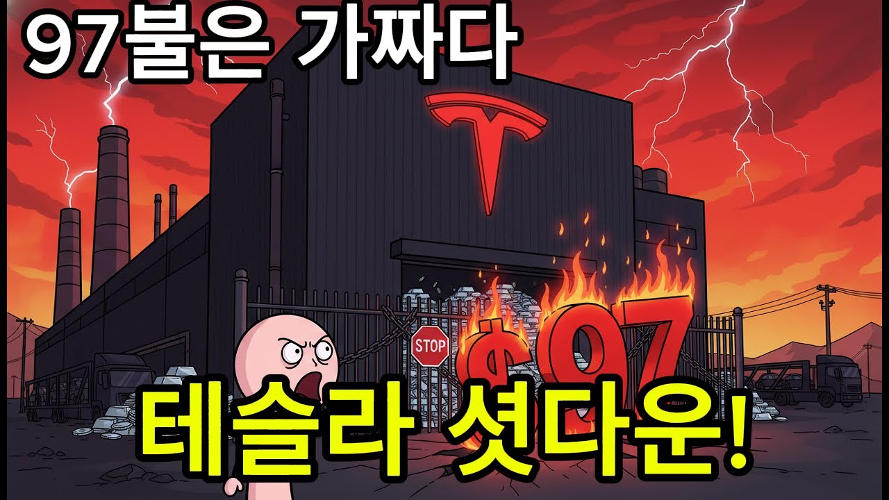 [1월 30일 밤] 테슬라 공장이 멈췄는데 97불 폭락? "이건 대국민 사기극입니다"