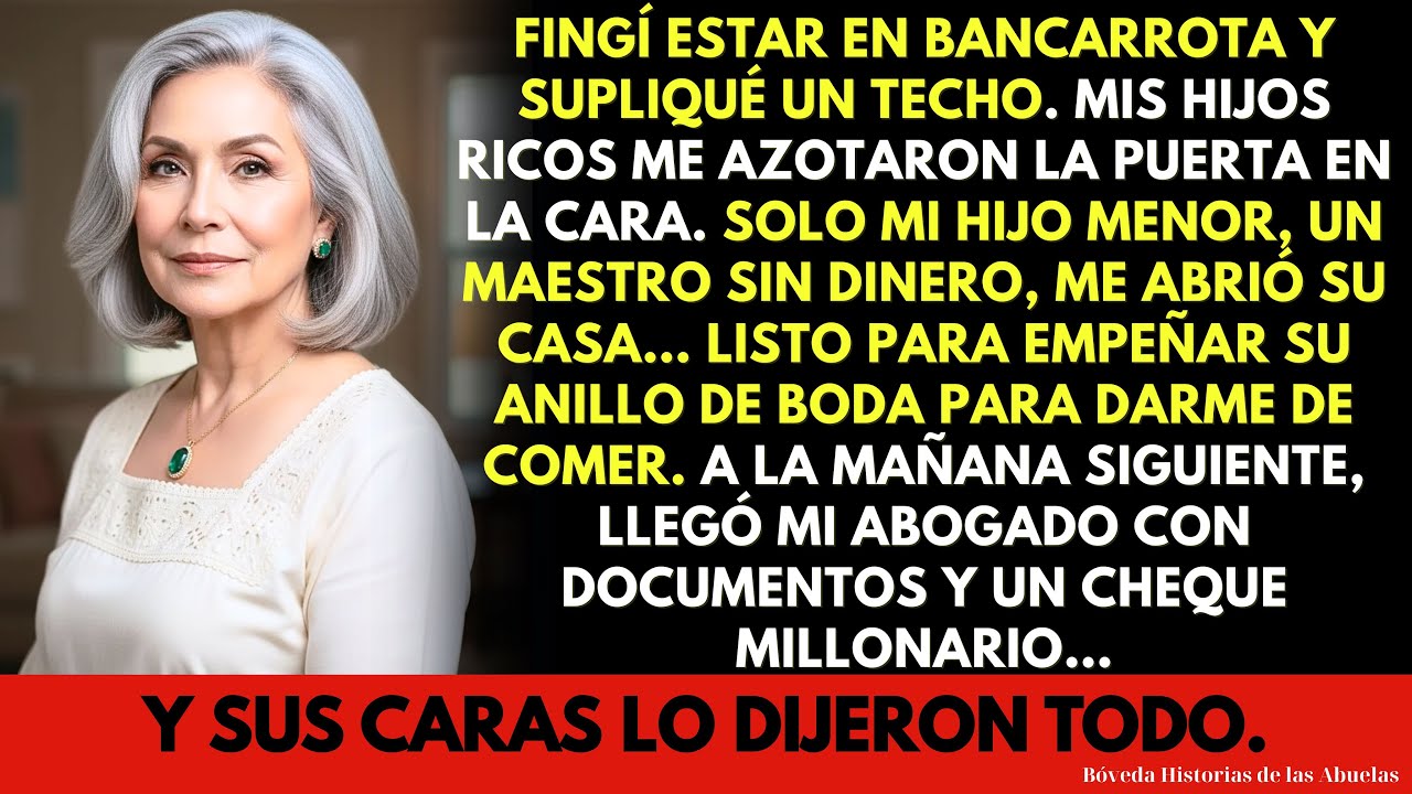 Fingí estar sin hogar y en bancarrota. La única que me abrió la puerta fue la nuera que despreciaba