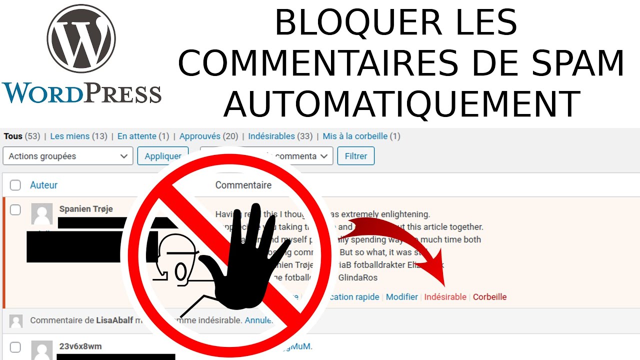 WordPress: Comment bannir certains mots des commentaires ⛔ (Blacklister, censure automatique)