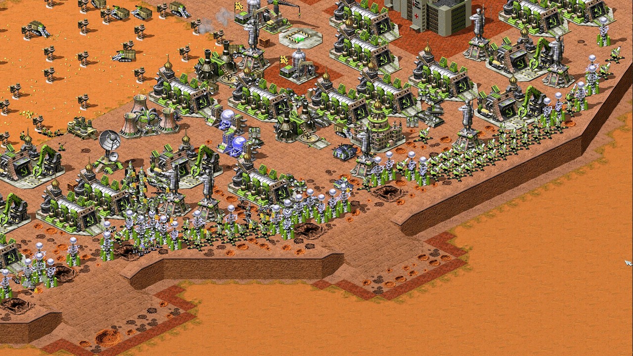 Red Alert 2 | Yuri's Revenge | 7 vs 1 - desert base map - extreme beta ai