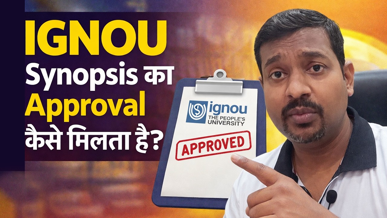 How to get IGNOU Synopsis Approval? Complete Process 2026 #ignouproject #ignouassignment