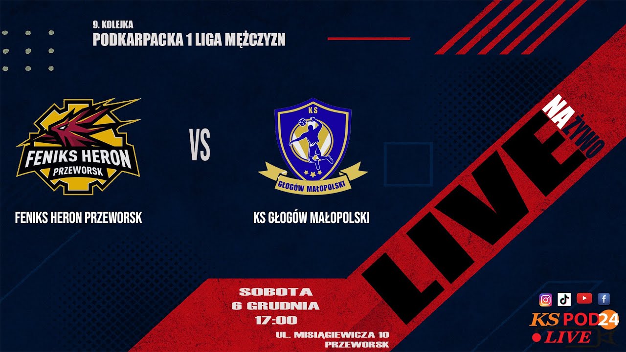 🔴🎥 [NA ŻYWO] 🏐 FENIKS HERON Przeworsk 🆚 KS Głogów Małopolski 📆[2025-12-06] ⏰[godz.17.00]