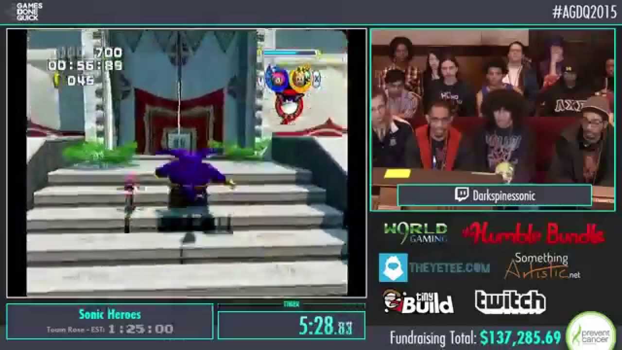 Sonic Heroes (GC): AGDQ 2015 - Team Rose Speed Run in 43:51 + Glitch Exhibition