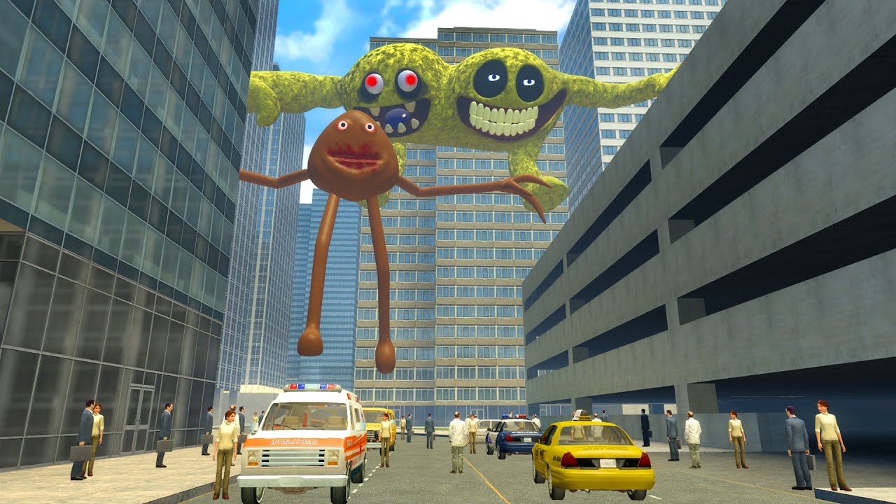 Never go to big city : Roblox Depraved Innyume Smiley Boss hunted me & army (Garry's Mod)