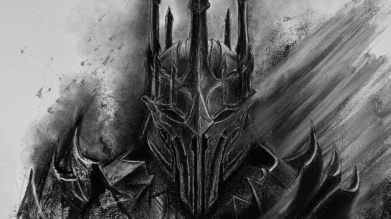 Sauron | Charcoal Drawing #lotr #ringsofpower #darklord