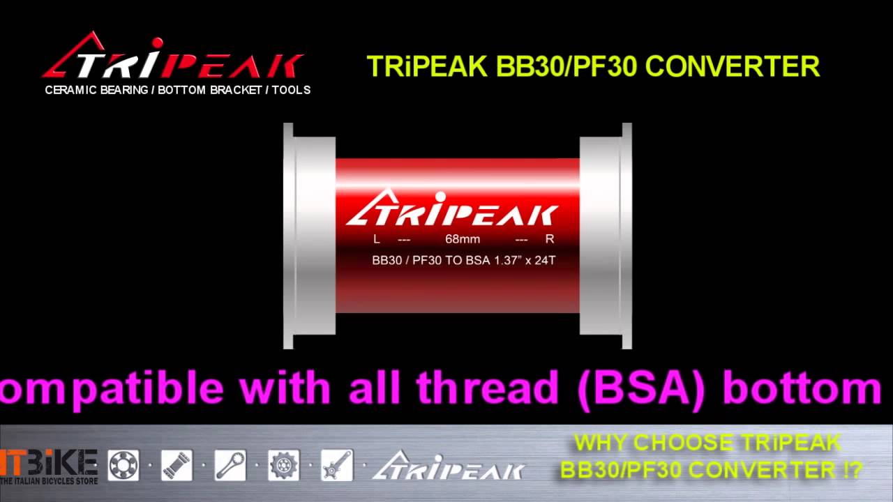 ITBIKE.it Adattatore per scatola movimento centrale da Press Fit 30 (PF30) o BB30 a BSA filettato