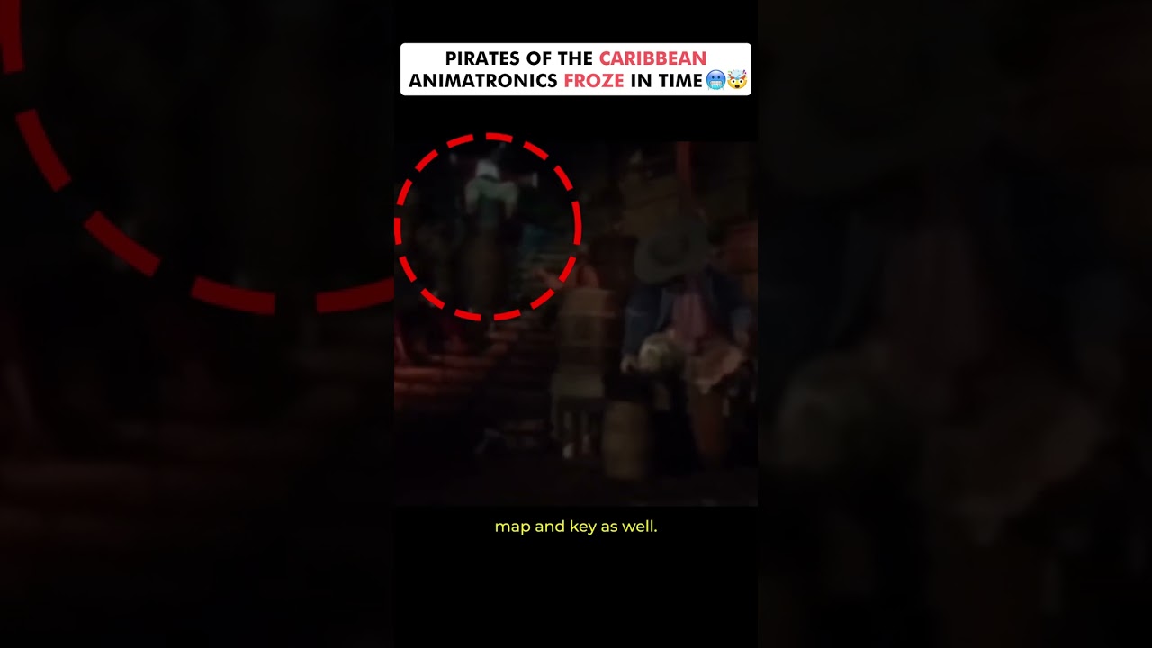 Pirates of the Caribbean animatronics froze in time 😮 #Shorts