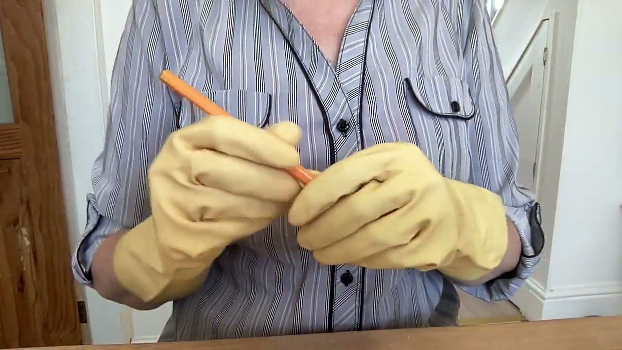 ASMR Mummy Talking - Opens New Sainsbury's Rubber Dishwashing Gloves Note Taking Role Play