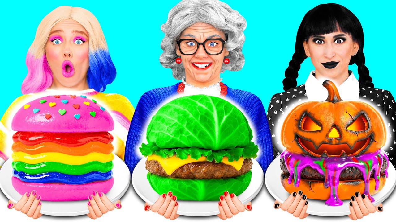 Wednesday McDonald&rsquo;s vs Babcia &mdash; Kulinarne Wyzwanie | Fantastyczne Hacki na Jedzenie od BaRaDa Gold