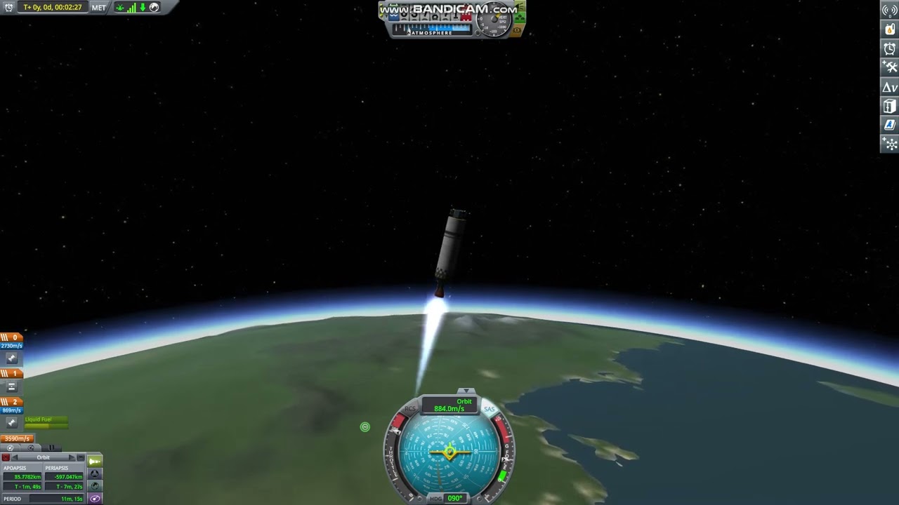 Launch in Kerbal Program - part 2 : Obtaining orbit