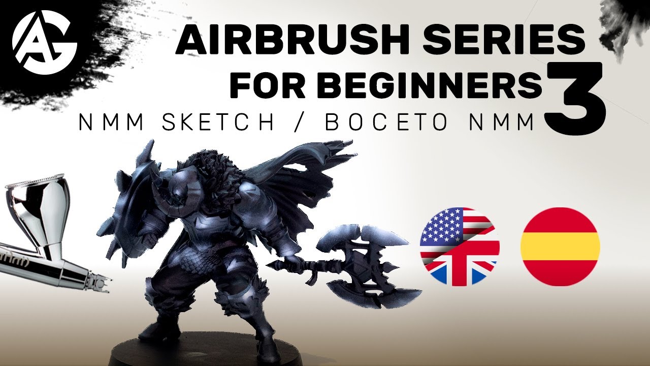 #3 Airbrushing for beginners (NMM sketch) / Aerografia para principiantes (NMM) Infinity CR PLUS