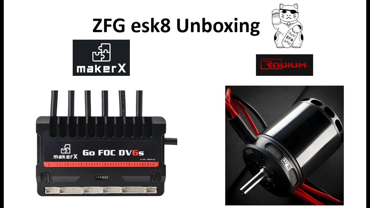ZFG esk8 Build Video Part 3 - Radium Performance and Maker X Unboxing