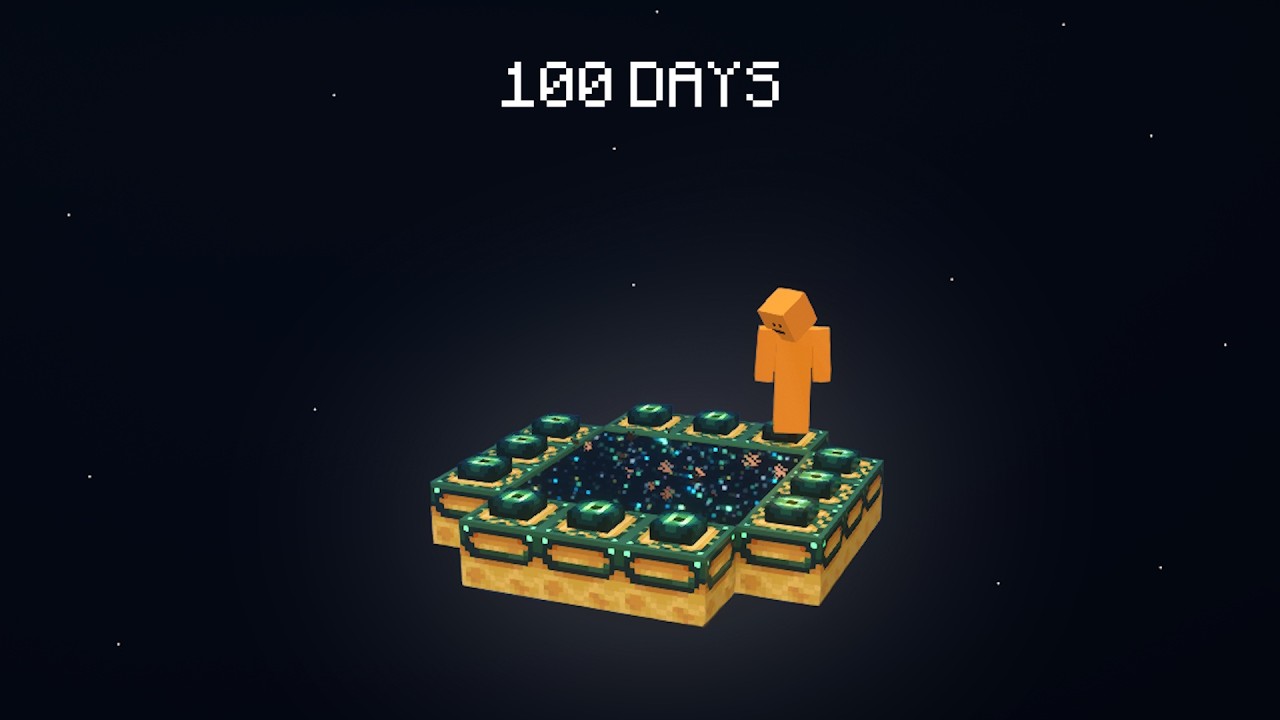 I Survived 100 Days on a Single End Portal