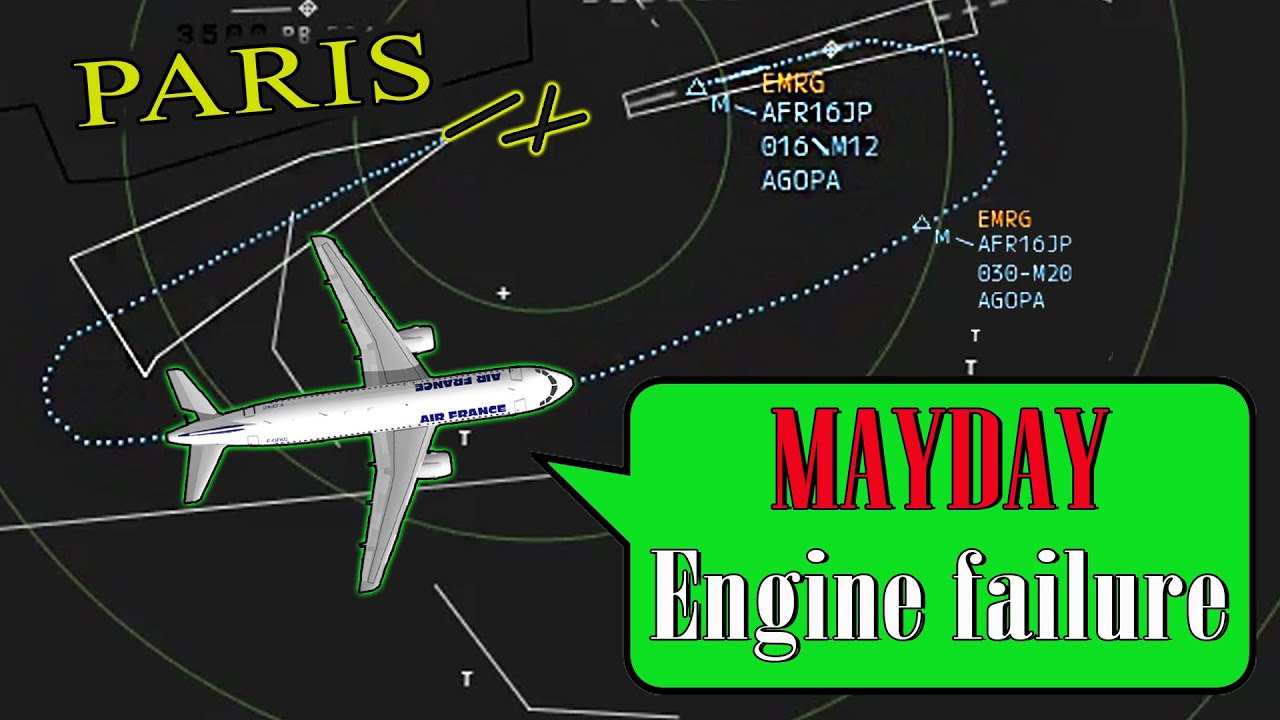 Air France A318 has ENGINE FAILURE ON TAKEOFF | Emergency Return to Paris