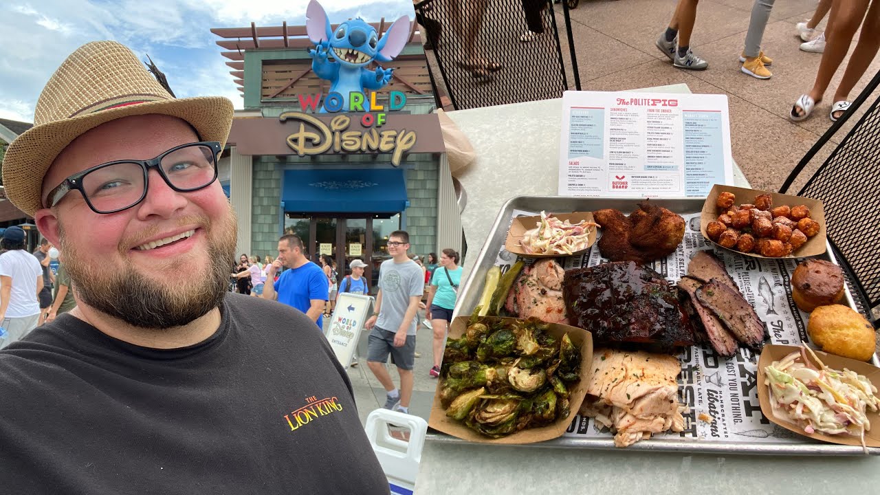The Polite Pig BBQ At Disney Springs 2021 | Eating The Butcher Board & Sprinkles Cupcakes For My Dog