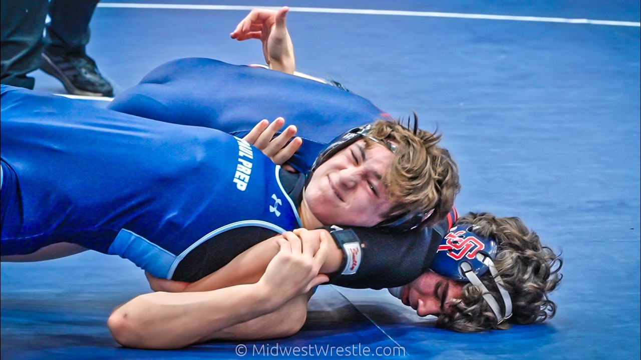 150 – Drew Gerstung {G} of DePaul College Prep IL vs. Nolan Keenan {R} of Saint Rita IL