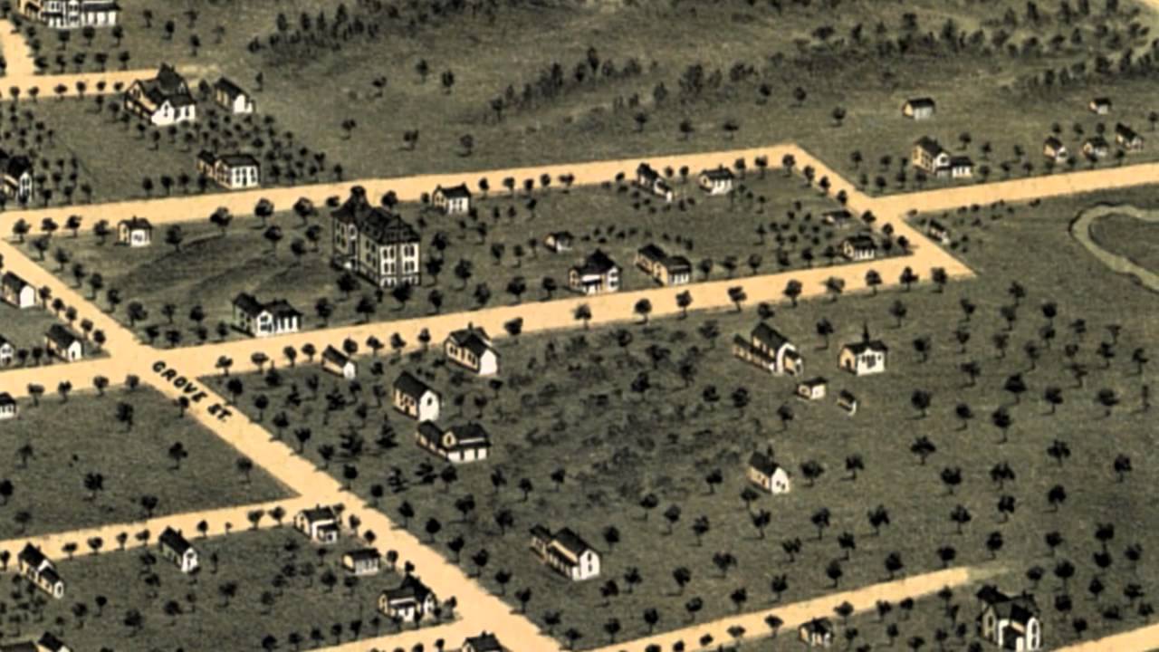 Owatonna Minnesota 1870 Panoramic Bird's Eye View Map 6532