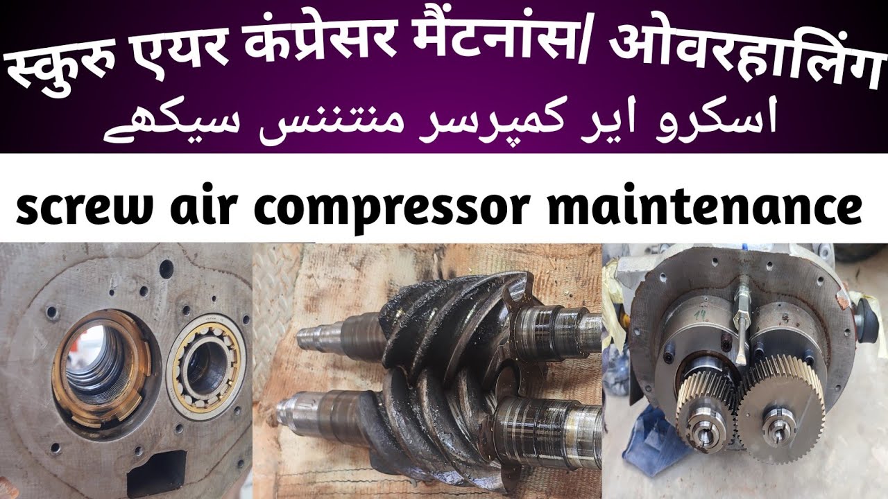 Screw air compressor/screw air compressor overhauling /maintenance/dismantling /details