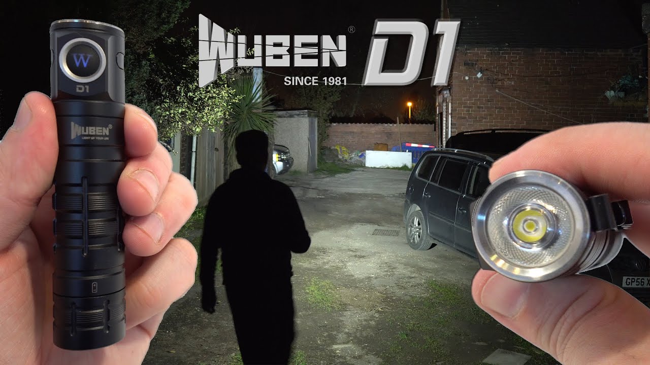 WUBEN D1 EDC flashlight - 1100 lumens - beaded TIR lens - battery included with Type-C port