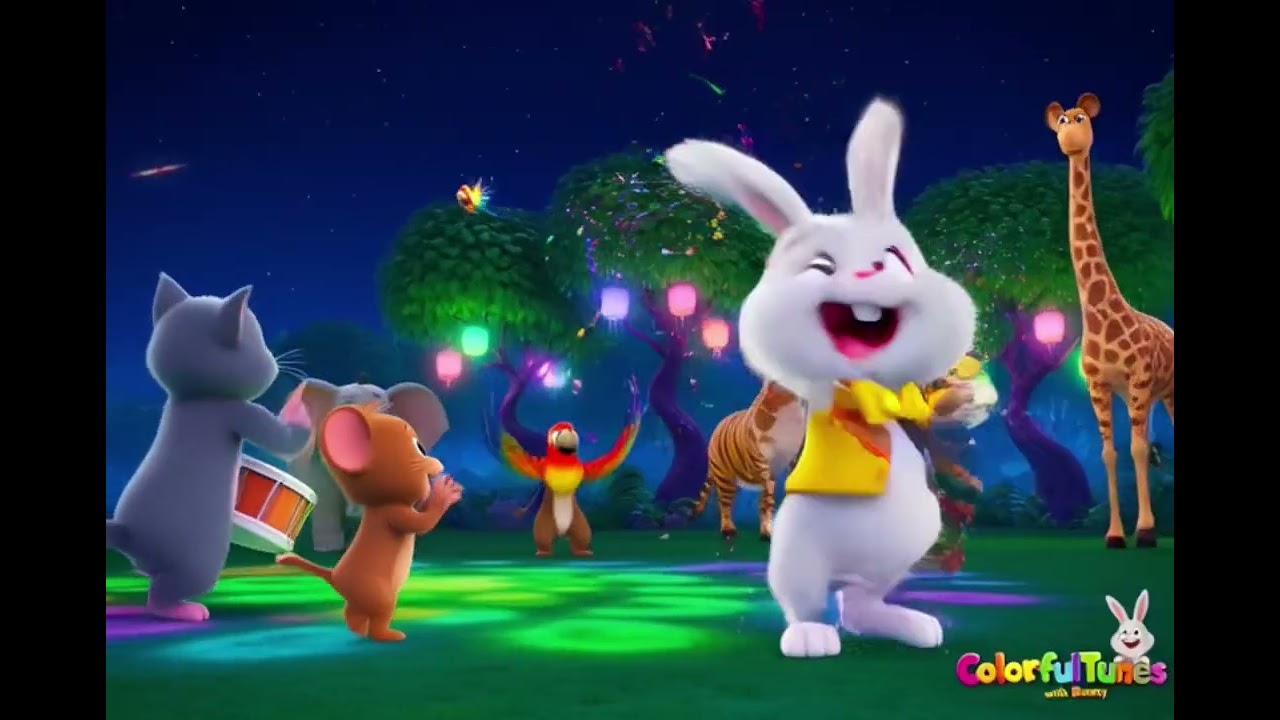MAGICAL JUNGLE PARTY with Benny, Tom & Jerry! 🐰🐱🐭🌿#kidslearning#adventure#bennysong 
