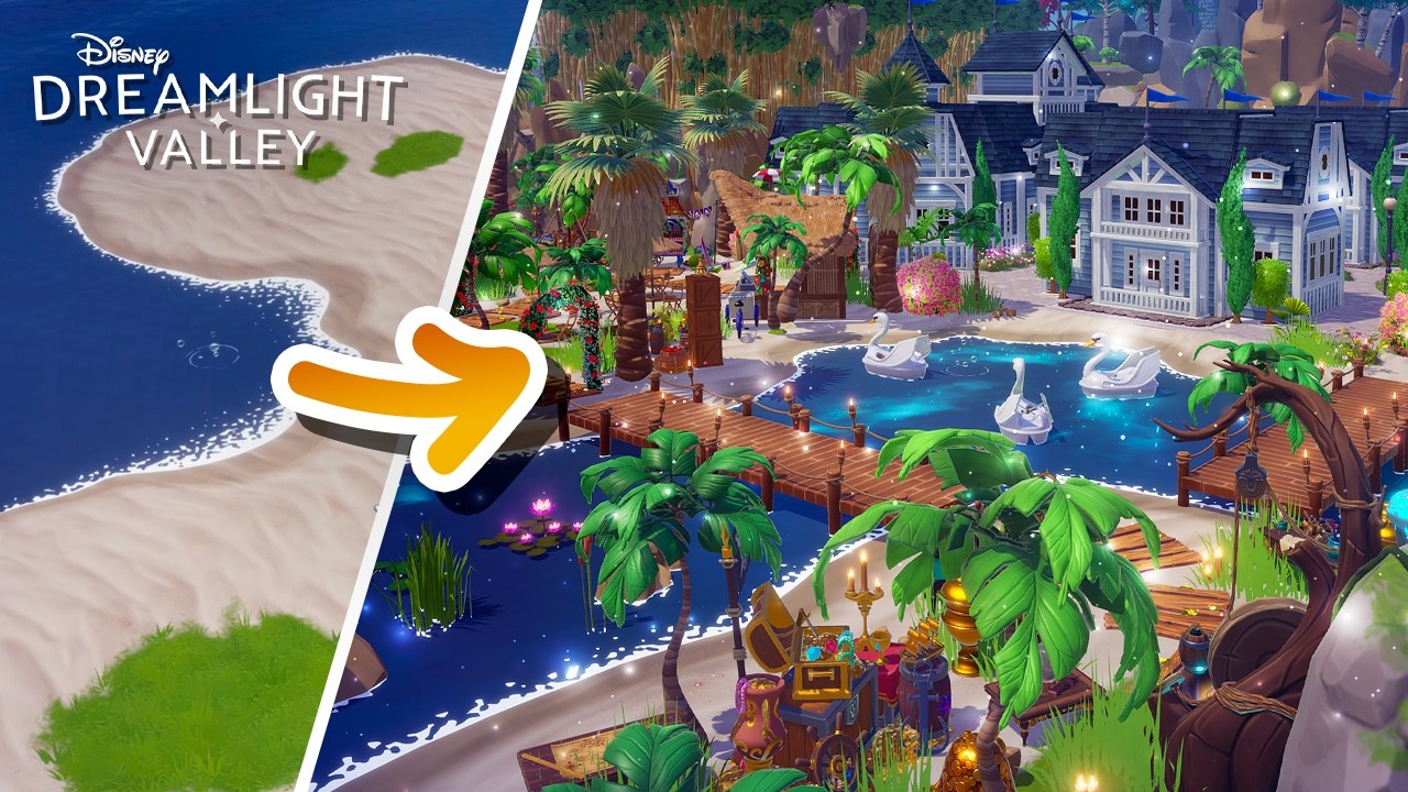 I Completely Rebuilt Dazzle Beach! (Relaxing Longplay) | Disney Dreamlight Valley