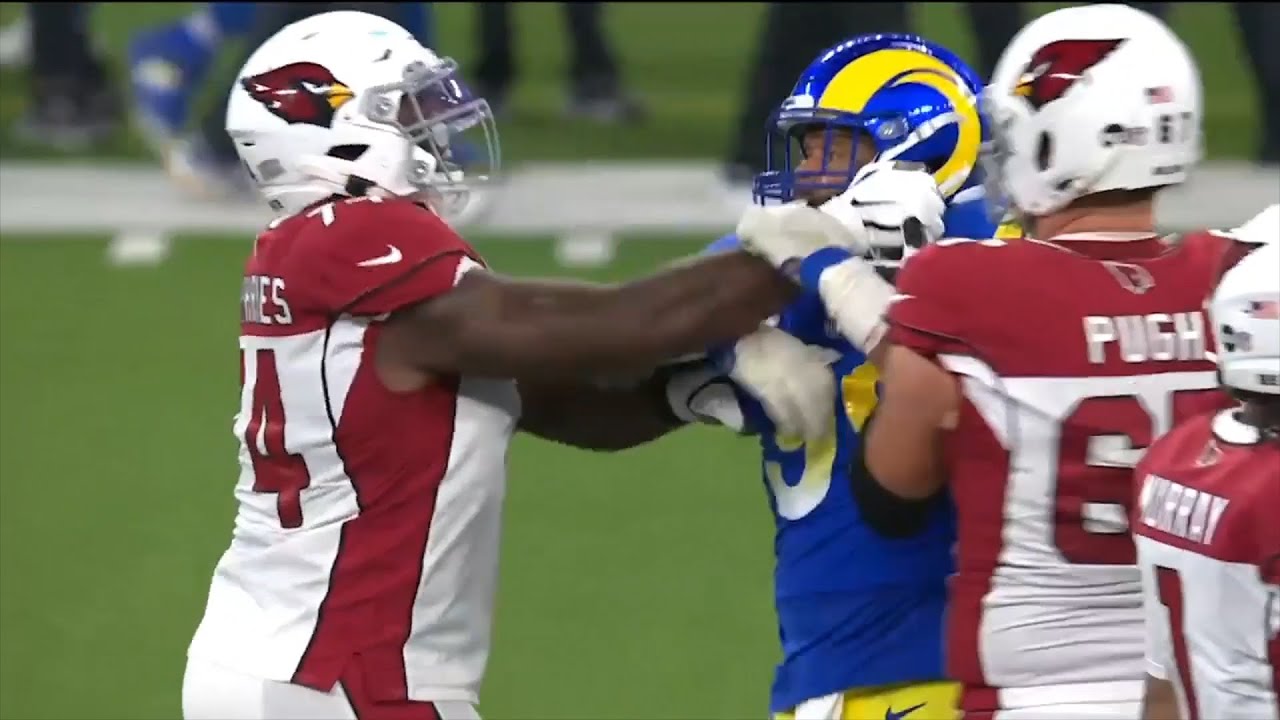 Bold move to try and fight Aaron Donald