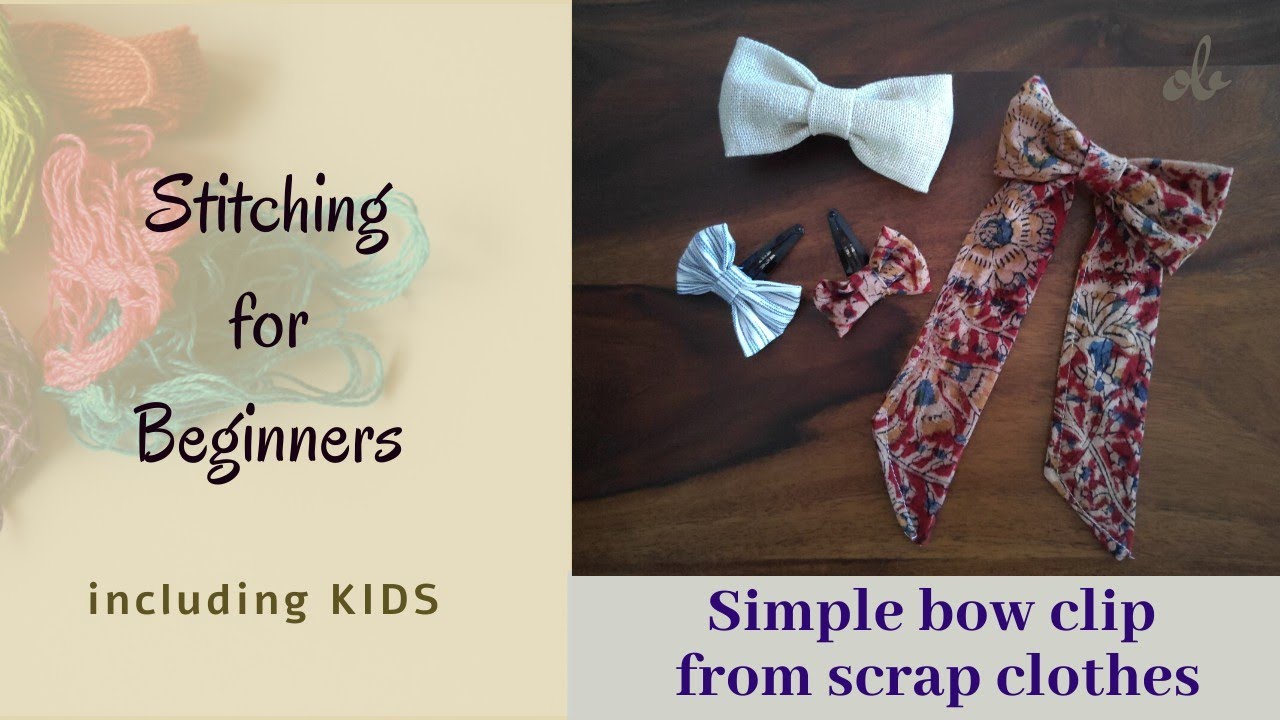Hair accessories tutorial - Part 2 |  Make bow clip at home | DIY with old clothes | Opus Bliz