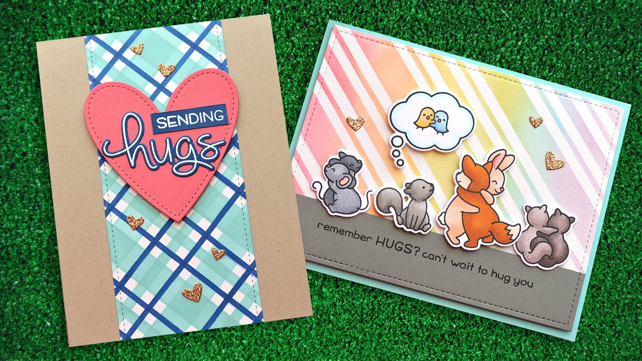 Intro to Plaid Stencils + 2 cards from start to finish