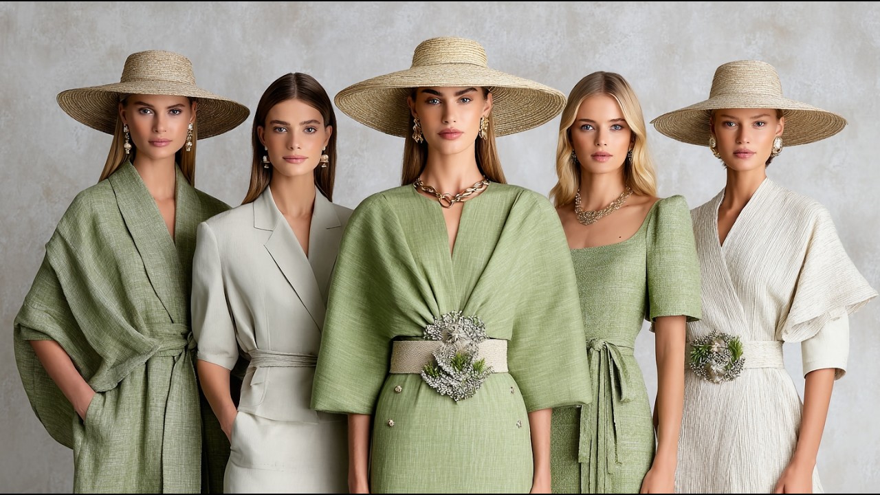 Коллекция Ralph Lauren весна-лето 2026: мягкие оттенки шалфея и серо-бежевого для изысканного жен...