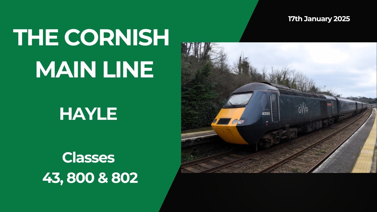 Hayle Station Featuring GWR Classes 43, 800 & 802 (17th January 2025)