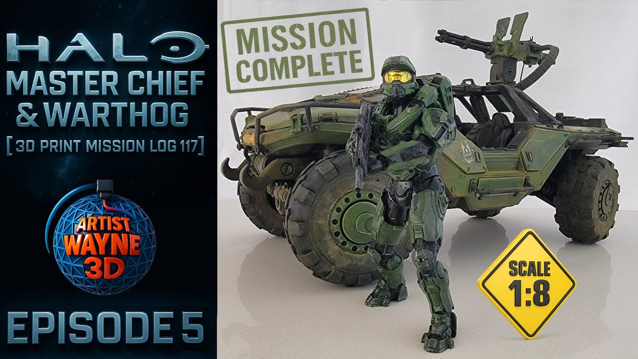 3D-печать Мастера Чифа и Бородавочника из Halo в масштабе 1:8 | Эпизод 5 — МИССИЯ ВЫПОЛНЕНА!
