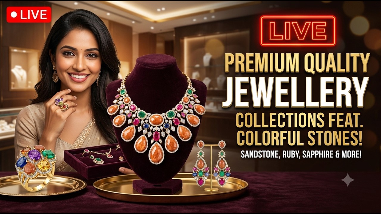 Premium Jewellery Collections With Different Colour Stones Including Sandstones