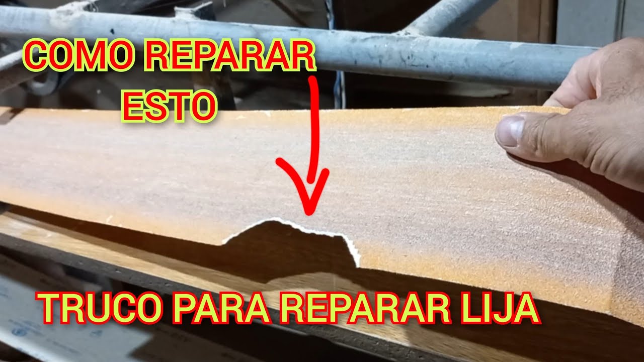 COMO REPARAR LIJA DE BANDA ROTA
