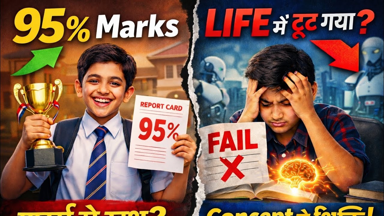 Topper से Tension तक! 95% लाने वाला बच्चा 11–12 में क्यों टूट जाता है?#viral#motivation#studentlife 