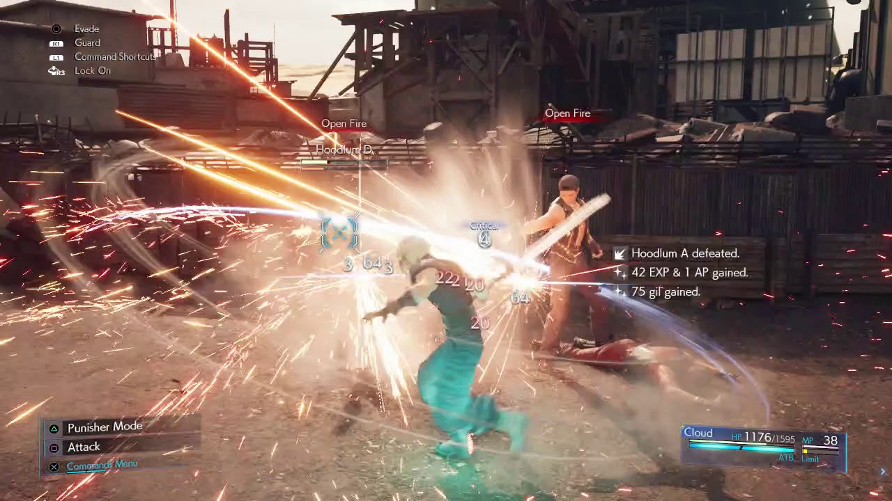 Final Fantasy VII Remake Triple Slash Hoodlums and Block